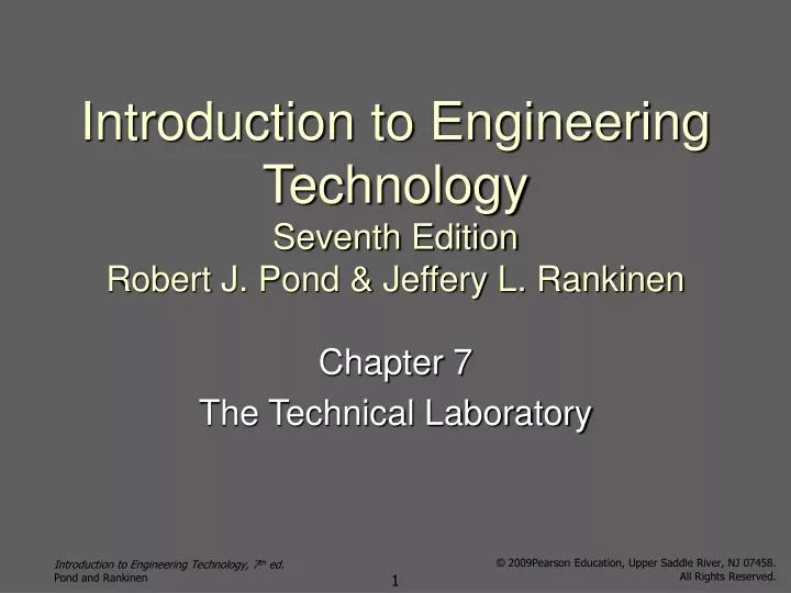 introduction to engineering technology seventh edition robert j pond jeffery l rankinen