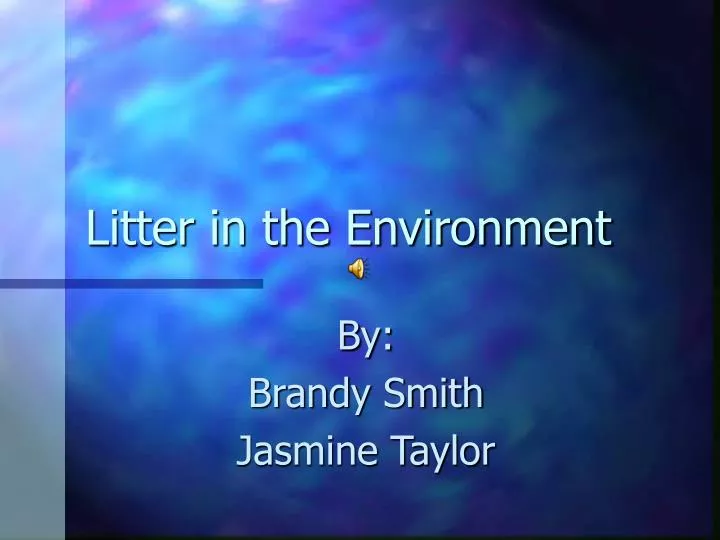 litter in the environment