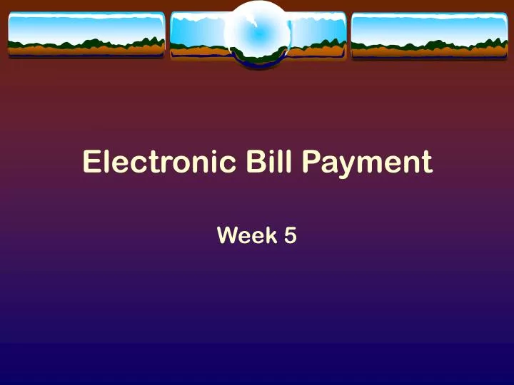 electronic bill payment