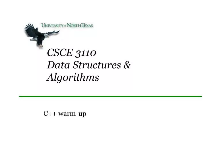 csce 3110 data structures algorithms