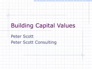 Building Capital Values