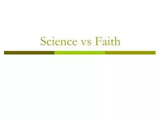 science vs faith