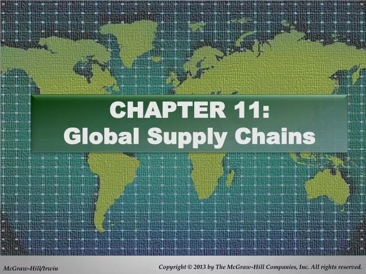 chapter 11 global supply chains