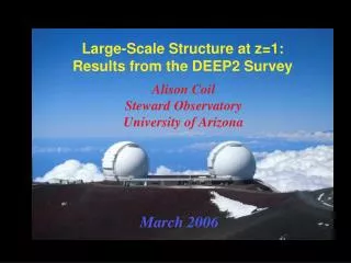 Large-Scale Structure at z=1: Results from the DEEP2 Survey