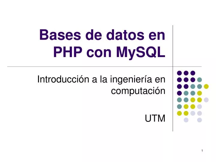 bases de datos en php con mysql