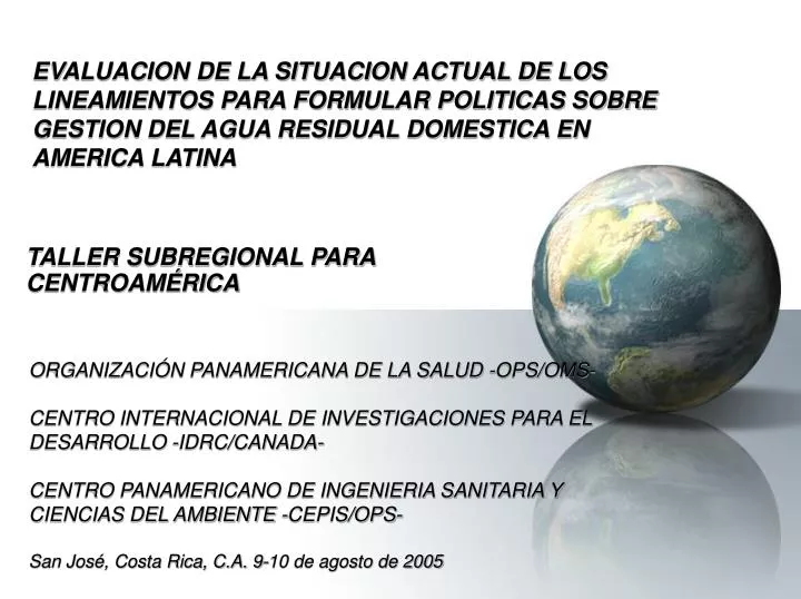 taller subregional para centroam rica