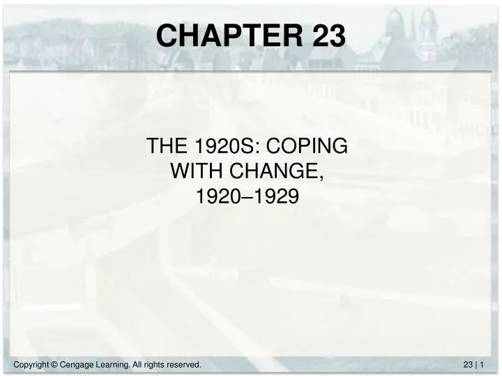 the 1920s coping with change 1920 1929