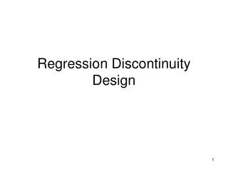 Regression Discontinuity Design