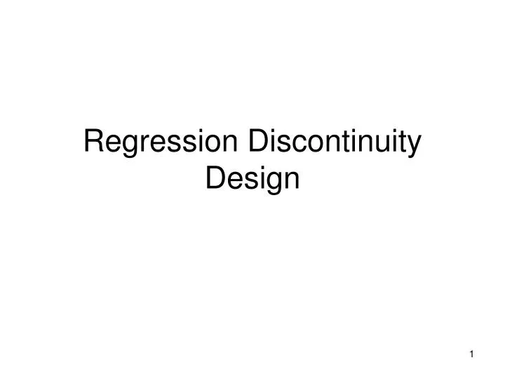 regression discontinuity design