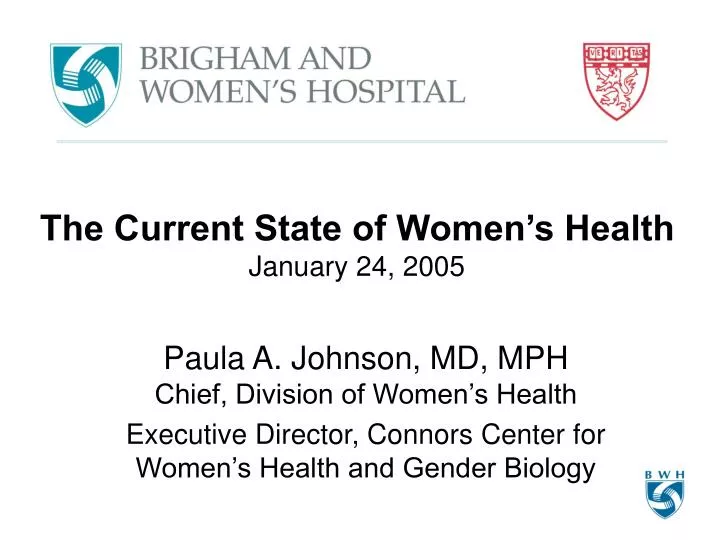 the current state of women s health january 24 2005