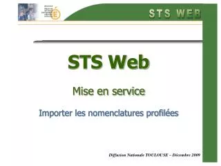 sts web mise en service importer les nomenclatures profil es