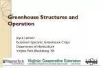 Greenhouse Structures and Operation - slide 1