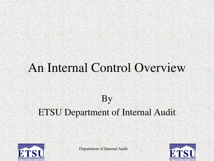 an internal control overview