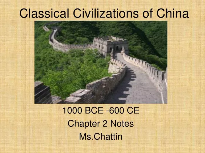 classical civilizations of china