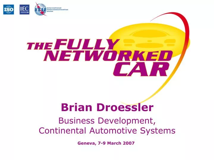 brian droessler business development continental automotive systems