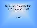 SP3 Chp. 7 Vocabulary A Primera Vista #2
