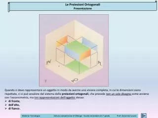 Le Proiezioni Ortogonali Presentazione