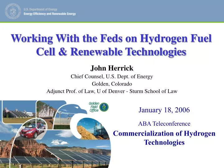 january 18 2006 aba teleconference commercialization of hydrogen technologies