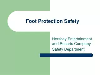 Foot Protection Safety
