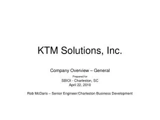 KTM Solutions, Inc.