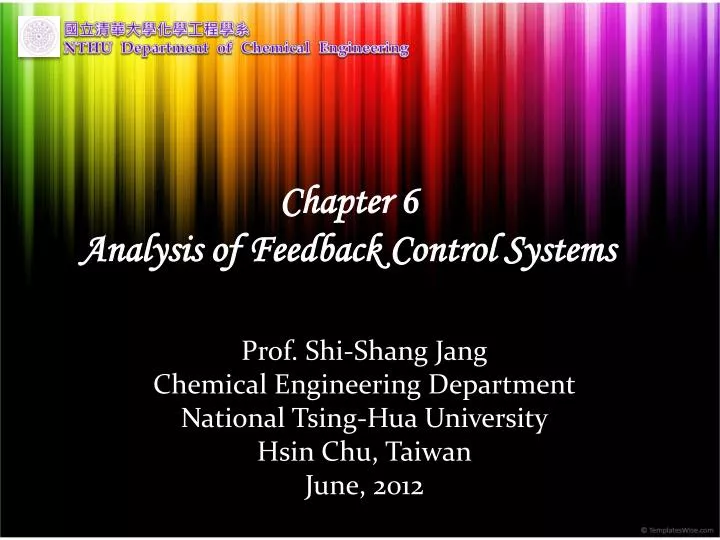 chapter 6 analysis of feedback control systems