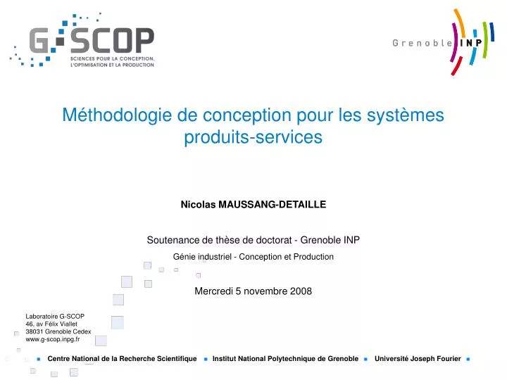 m thodologie de conception pour les syst mes produits services