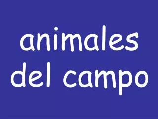 animales del campo