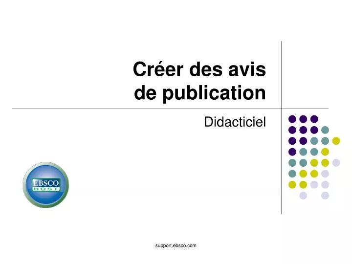 cr er des avis de publication