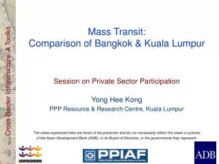Mass Transit: Comparison of Bangkok &amp; Kuala Lumpur