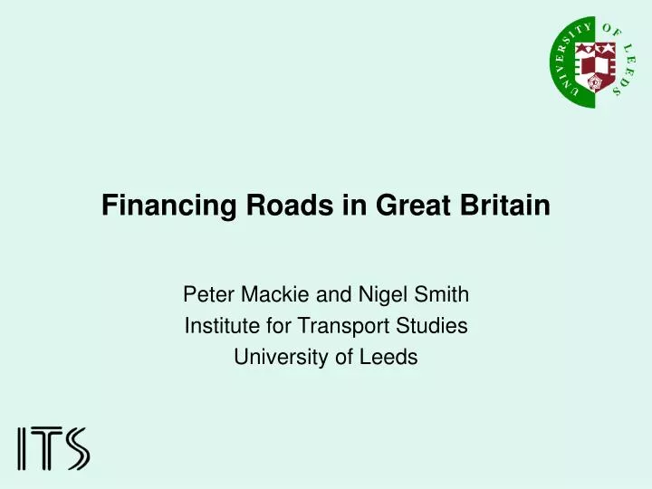 financing roads in great britain