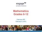 Mathematics Grades 6-12 - slide 1