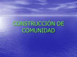 construcci n de comunidad