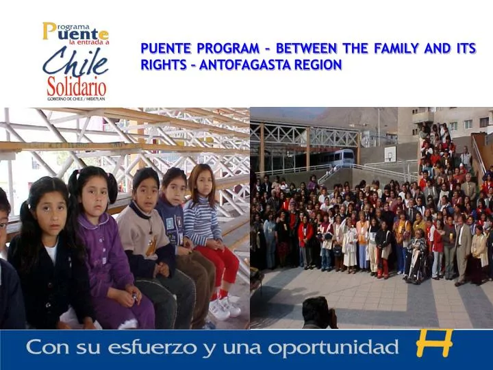 puente program between the family and its rights antofagasta region