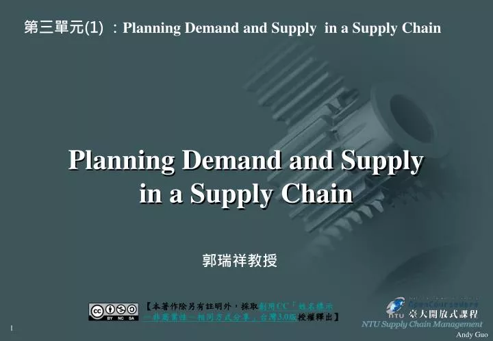 planning demand and supply in a supply chain