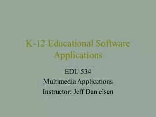 K-12 Educational Software Applications