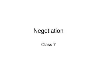 negotiation