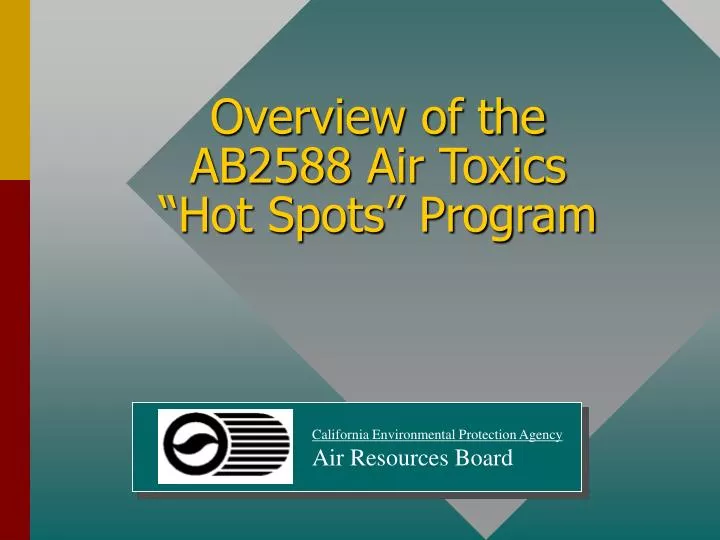 overview of the ab2588 air toxics hot spots program