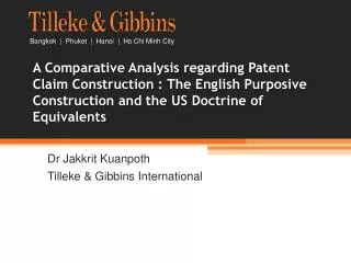 A Comparative Analysis regarding Patent Claim Construction : The English Purposive Construction and the US Doctrine of E