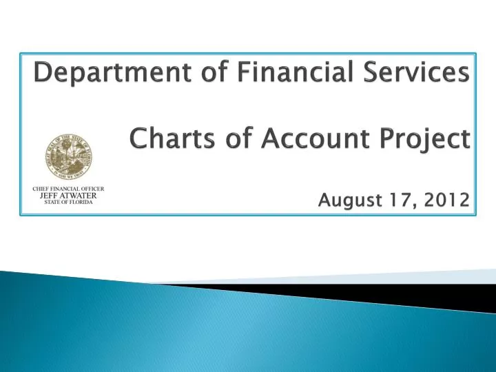 department of financial services charts of account project august 17 2012
