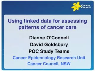 Using linked data for assessing patterns of cancer care