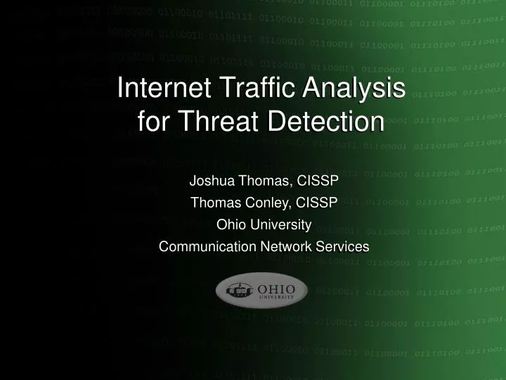 internet traffic analysis for threat detection