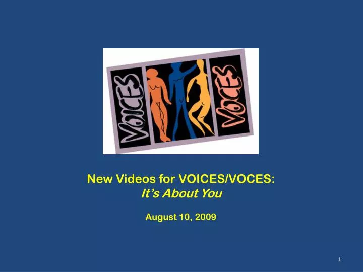 new videos for voices voces it s about you august 10 2009