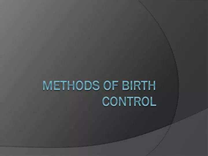 methods of birth control