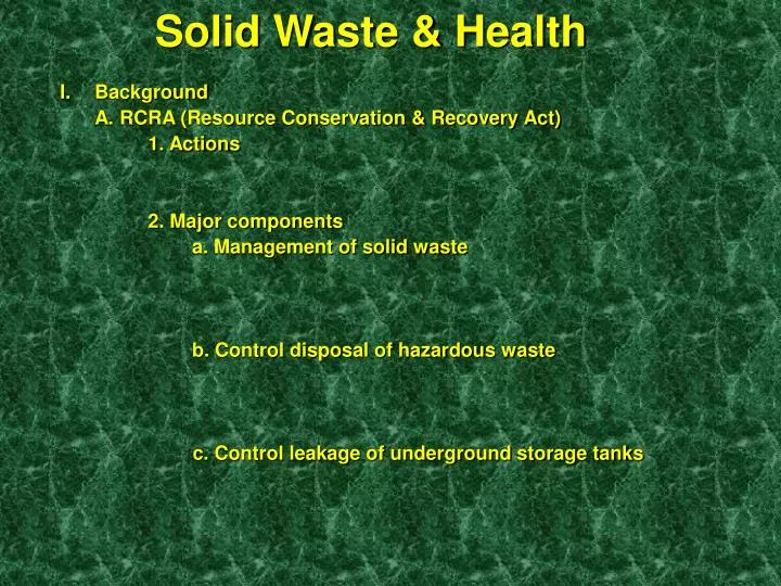 solid waste health