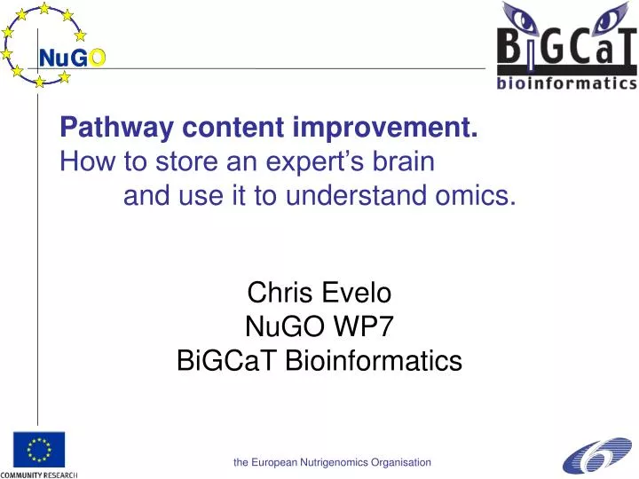 pathway content improvement how to store an expert s brain and use it to understand omics