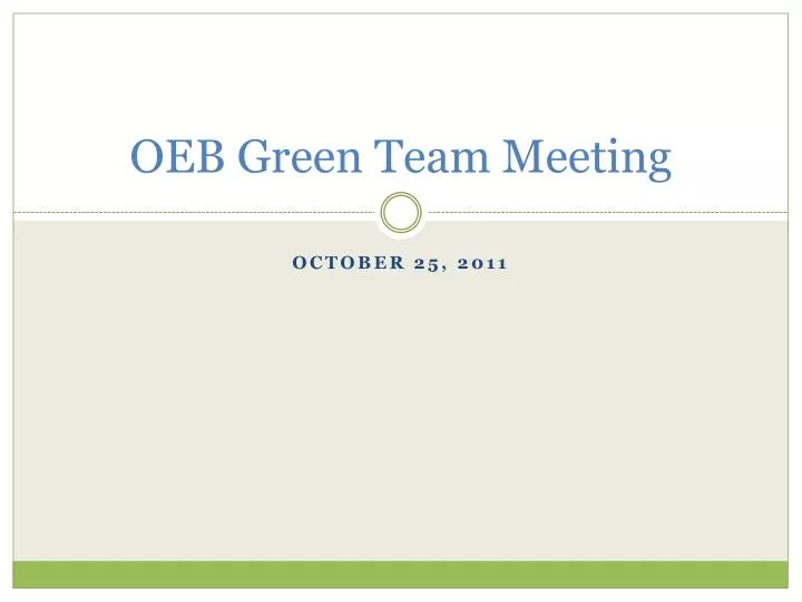 oeb green team meeting