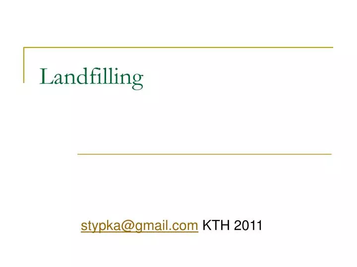 landfilling
