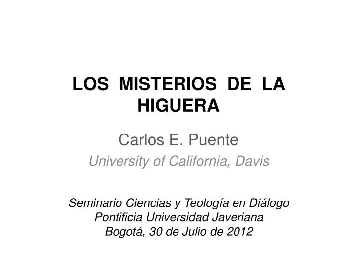 los misterios de la higuera