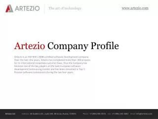 Artezio Company Profile