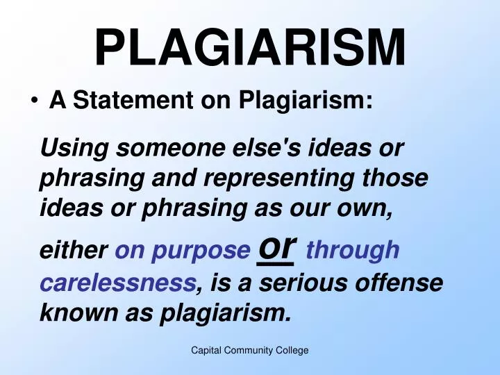 plagiarism